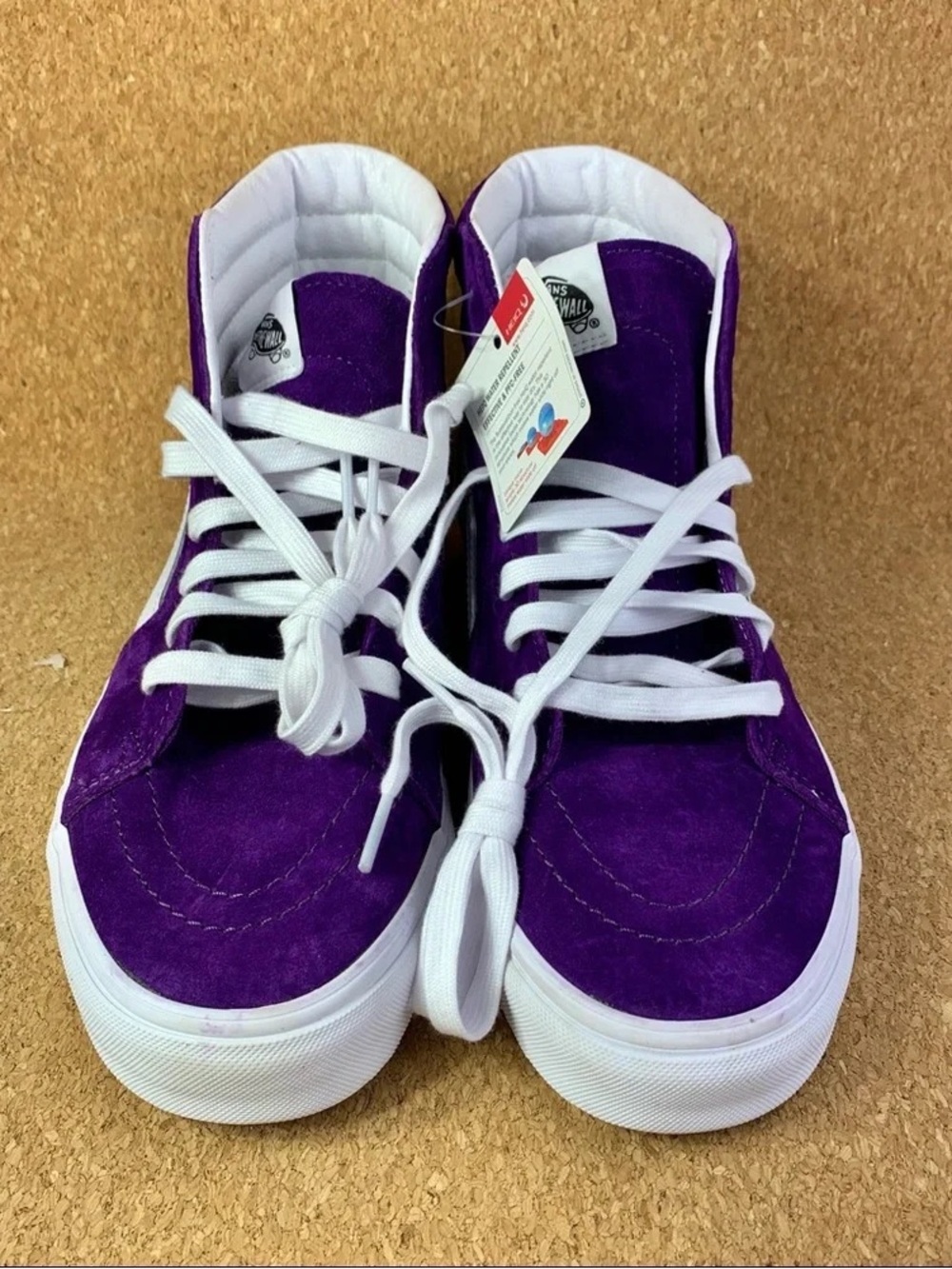 Vans Men’s Purple Suede High-Top Sneakers with White Laces